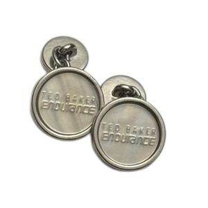 Ted Baker Endurance Mother of Pearls Silver Cufflinks